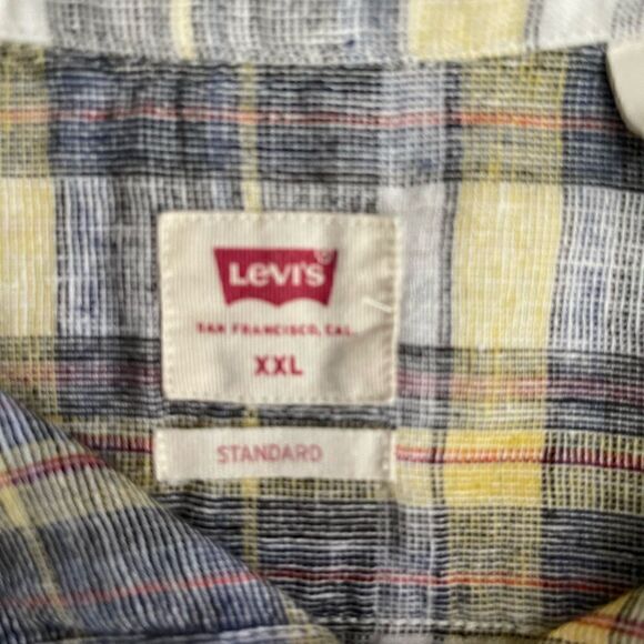 🔥 Levi’s Men’s 1-Pocket Button-Up Shirt – XXL – Linen Blend 🔥 - Picture 4 of 4